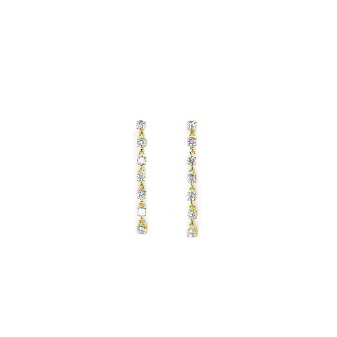 Linear drop earrings