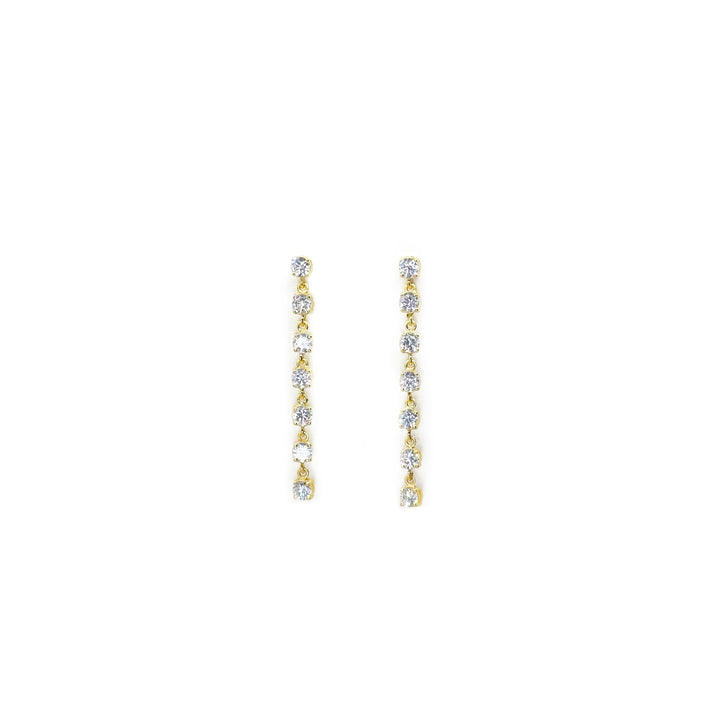 Linear drop earrings