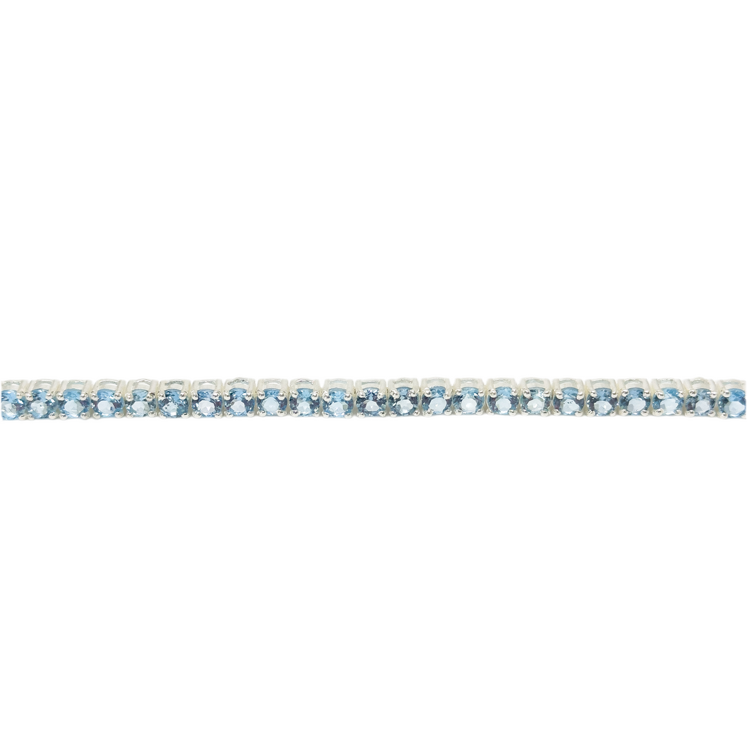 Unisex Blue Topaz Tennis Bracelet